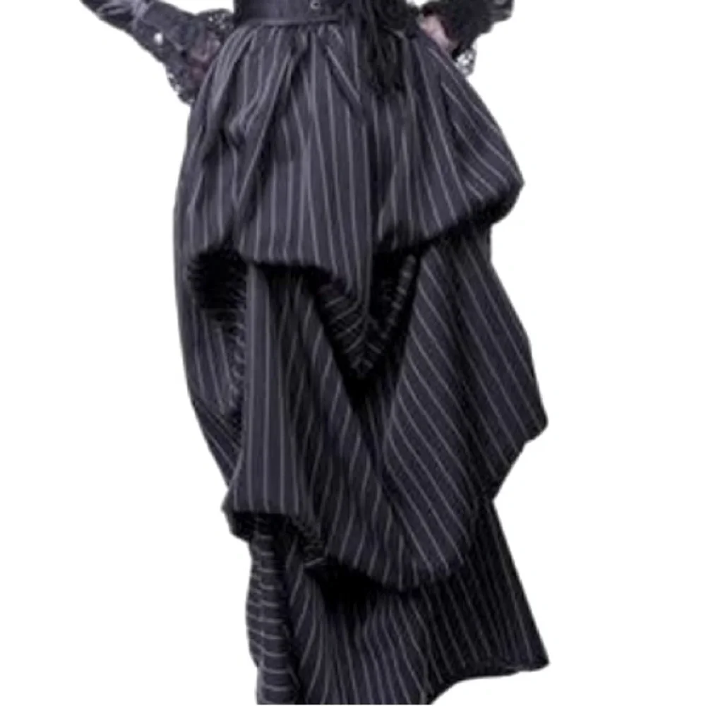 GOTHIC. GALLERY SERPENTINE. Bustles Skirt in Black. Victorian Fashion 18th - Picture 7 of 10